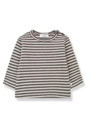 Beige cotton blend striped sweater 1+IN THE FAMILY KIDS | MAGALIOATMEAL